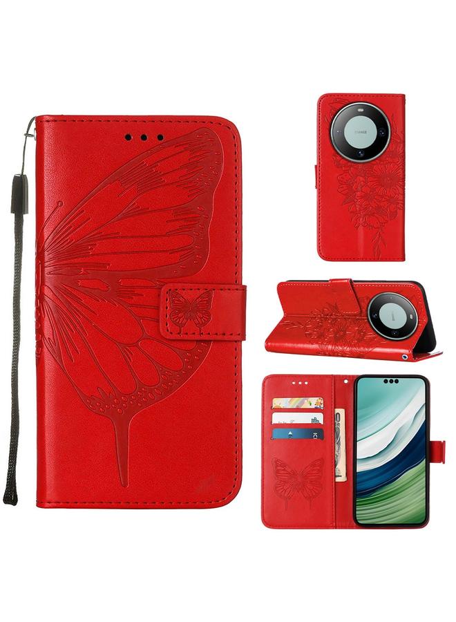 Zaboon Case For Huawei Mate 60 Pro Embossed Butterfly Leather Phone Case - Image 1