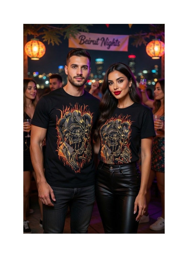 Dirty Lizard Black printed t-shirt with Street wear image 100% cotton 51 - Image 1