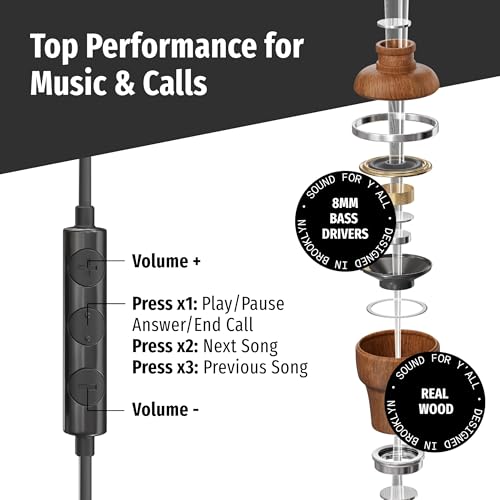 Symphonized Premium Airtube Headphones EMF Earbuds, 3D Sound, Microphone Volume Control, 8mm Bass Drivers Granting High Audio Quality MFI for iPhone 5 to 14 ONLY - Image 5