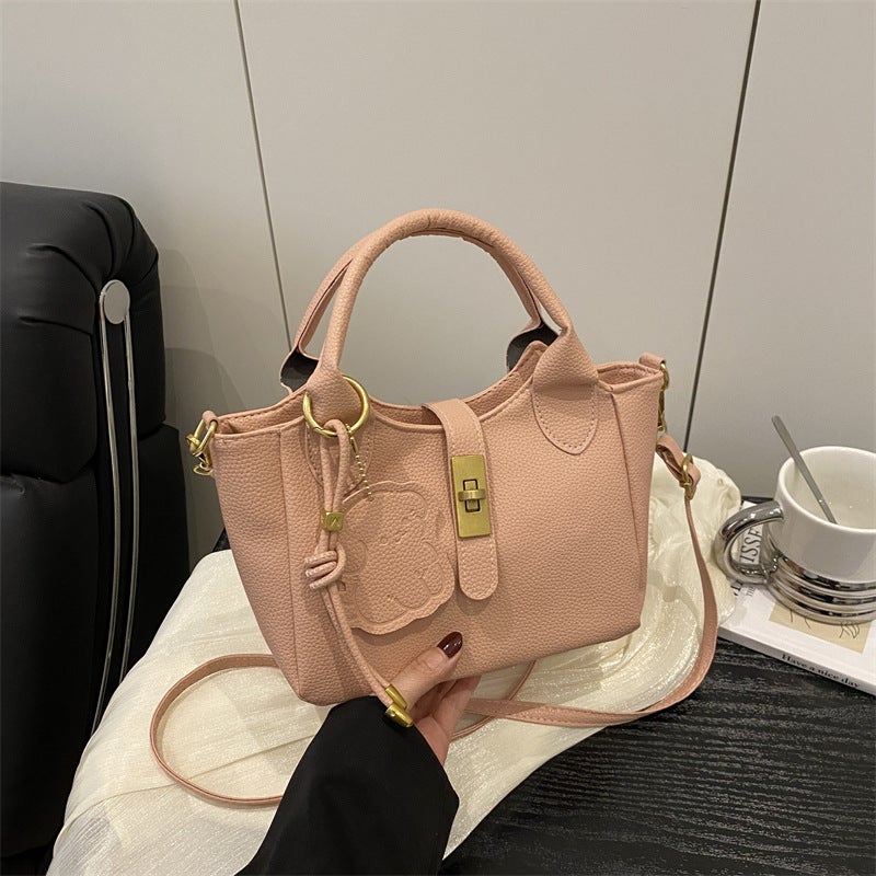 Korean Style Small Bucket Bag for Women 2026 Trendy Casual Crossbody Shoulder Bag - Image 2