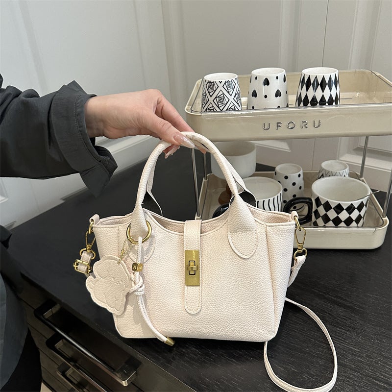Korean Style Small Bucket Bag for Women 2026 Trendy Casual Crossbody Shoulder Bag - Image 1