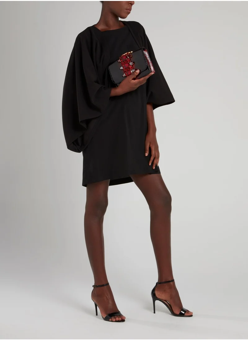 جيديبي Cliky Python Noir Red Embellished Shoulder Bag