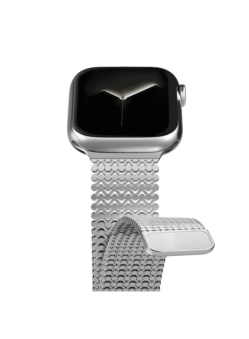 Beauenty Magnetic Mesh Loop Band for Apple Watch 49mm 46mm 45mm 44mm 42mm, Women and Men Buckle-free Breathable Stainless Steel Replacement Strap for iWatch Apple Watch Ultra 2 Series 10 9 8 7 SE 6 5 4 3 2 1 - Image 5