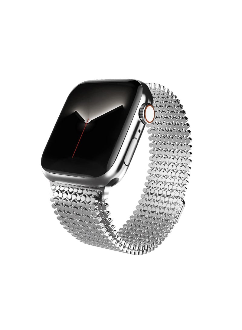 Beauenty Magnetic Mesh Loop Band for Apple Watch 49mm 46mm 45mm 44mm 42mm, Women and Men Buckle-free Breathable Stainless Steel Replacement Strap for iWatch Apple Watch Ultra 2 Series 10 9 8 7 SE 6 5 4 3 2 1 - Image 1