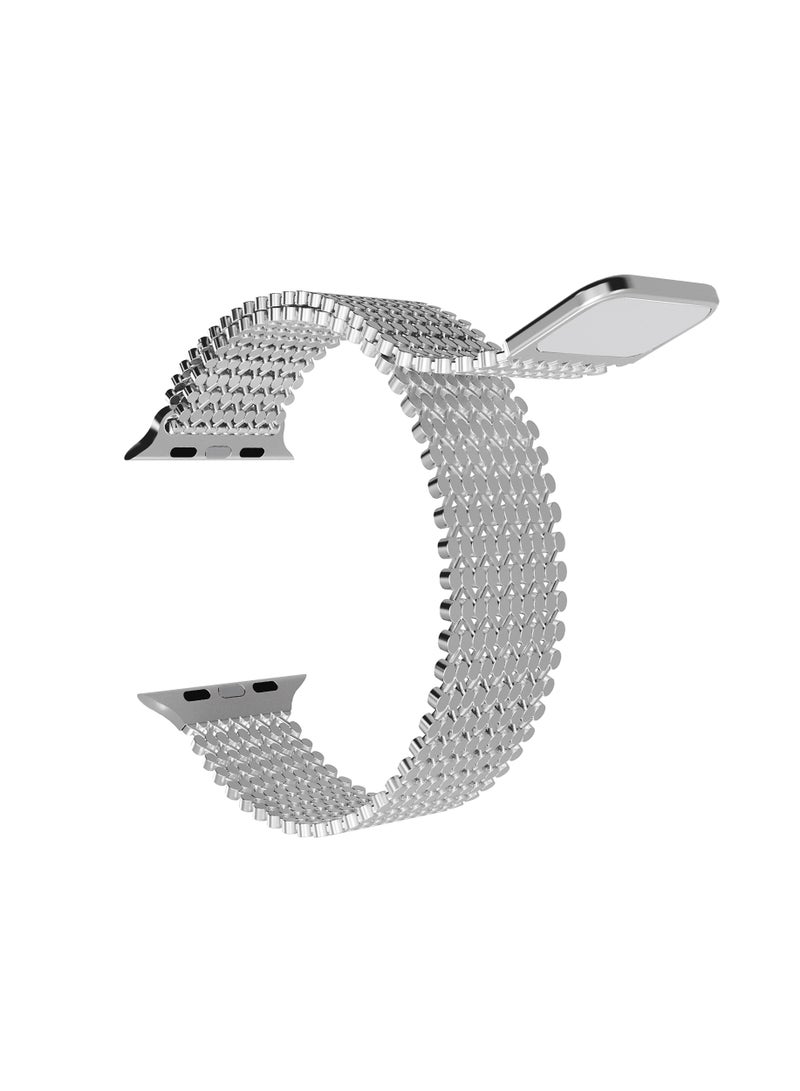 Beauenty Magnetic Mesh Loop Band for Apple Watch 49mm 46mm 45mm 44mm 42mm, Women and Men Buckle-free Breathable Stainless Steel Replacement Strap for iWatch Apple Watch Ultra 2 Series 10 9 8 7 SE 6 5 4 3 2 1 - Image 2