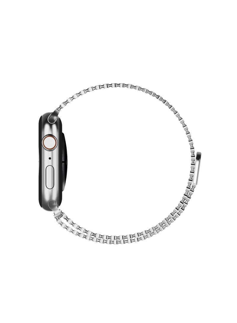 Beauenty Magnetic Mesh Loop Band for Apple Watch 49mm 46mm 45mm 44mm 42mm, Women and Men Buckle-free Breathable Stainless Steel Replacement Strap for iWatch Apple Watch Ultra 2 Series 10 9 8 7 SE 6 5 4 3 2 1 - Image 3