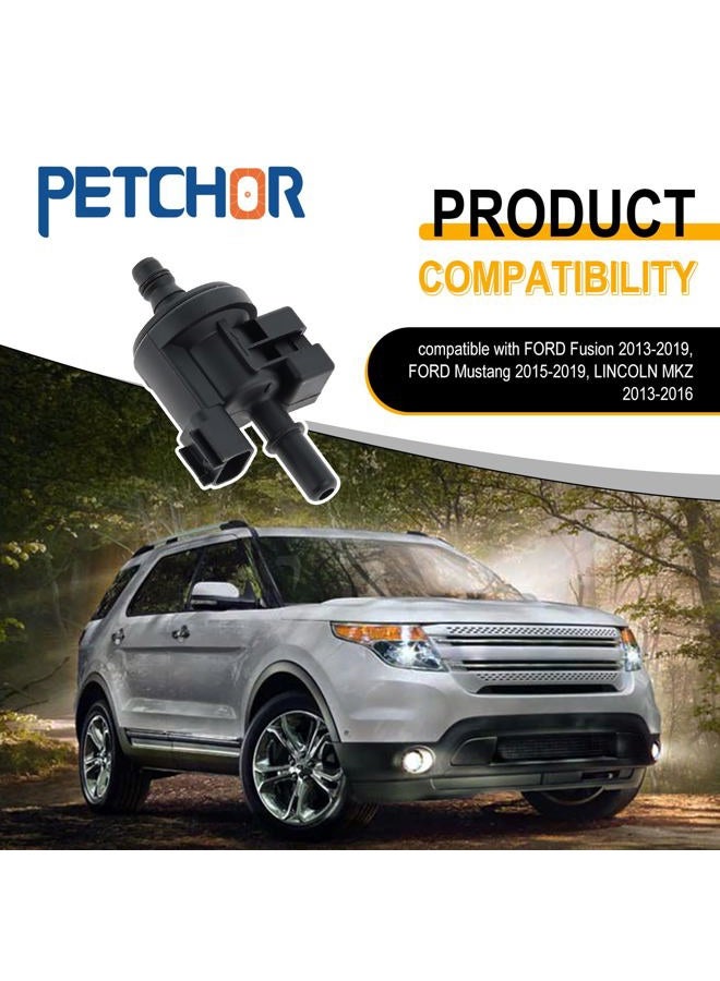 PETCHOR Emission Vapor Canister Purge Solenoid Valve Compatible with Ford 2013-2016, Replaces Part # CU5A9G886AA, 0280142519, DG9Z9D289A - Image 2