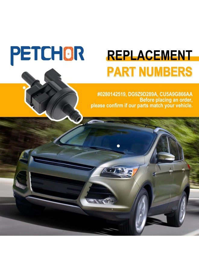 PETCHOR Emission Vapor Canister Purge Solenoid Valve Compatible with Ford 2013-2016, Replaces Part # CU5A9G886AA, 0280142519, DG9Z9D289A - Image 3