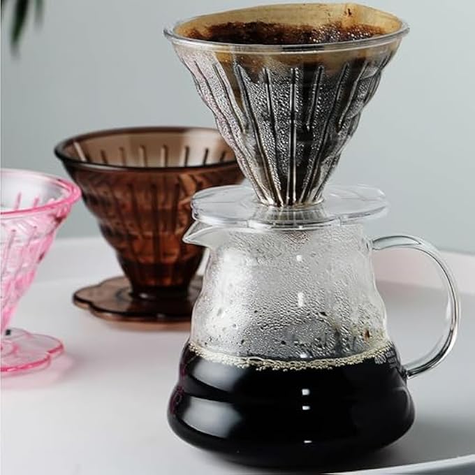 TERRIFI Cone Plastic Coffee Dripper Size 02 24 Cups Dripper Funnel Filter Bpa Free HeatResistant Coffee Filter Holder Dripper Drip Cup Coffee Maker Slow Brewing Accessories Crystal - Image 4