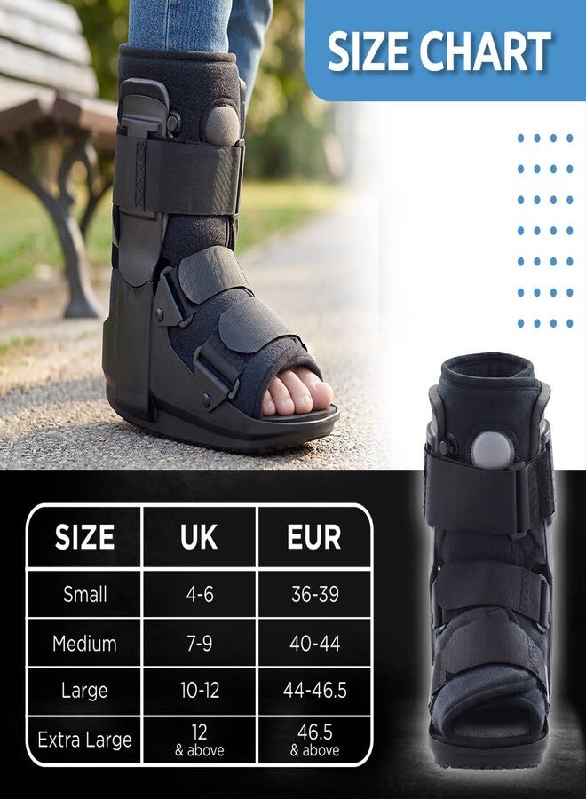 Vissco Pneumatic Walker Boot, Single Push Button - Short Type with 11" Height, Black (S) - Image 3