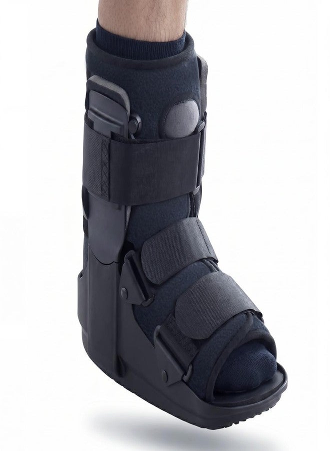 Vissco Pneumatic Walker Boot, Single Push Button - Short Type with 11" Height, Black (S) - Image 1