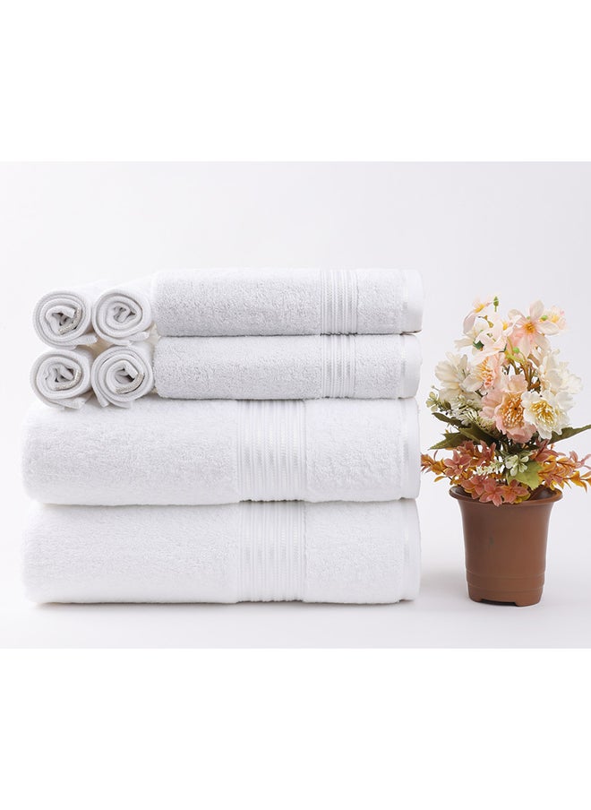 طقم مناشف 8 قطع روز أبيض، 100% قطن فاخر 550 GSM جودة عالية، سريع الجفاف وامتصاصه عالٍ مناشف سميكة ناعمة للحمام والفندق، يتضمن الطقم 2 منشفة حمام (75x145 سم)، 2 منشفة يد (30x50 سم)، 4 فوطة (33x33 سم) بيضاء - pzsku/Z885A7DC755399FDFFA04Z/45/_/1730184269/49aa9a71-3a05-43fd-894f-1905b6ae2498