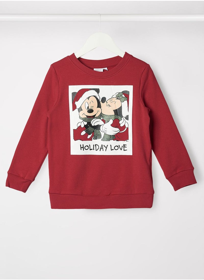NAME IT - Kids Mickey Mouse Print Sweatshirt - Image 1