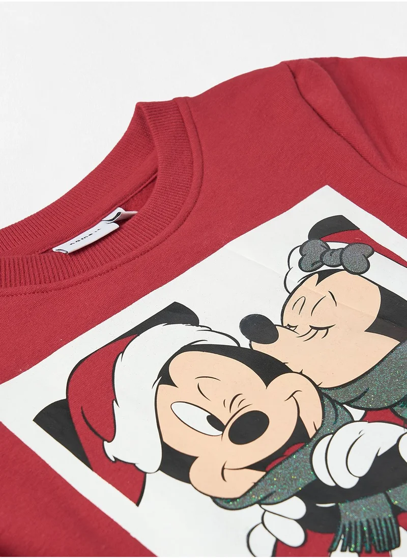 NAME IT Kids Mickey Mouse Print Sweatshirt