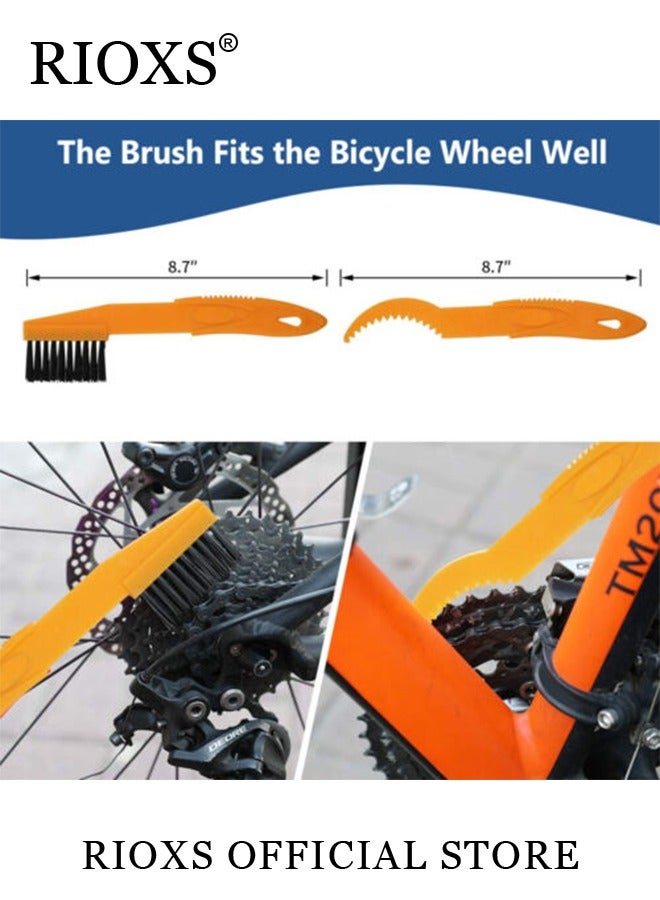 RIOXS 8 Piece Precision Bicycle Cleaning Brush Set Bicycle Accessory Maintenance Tool for All Bicycles - Image 5