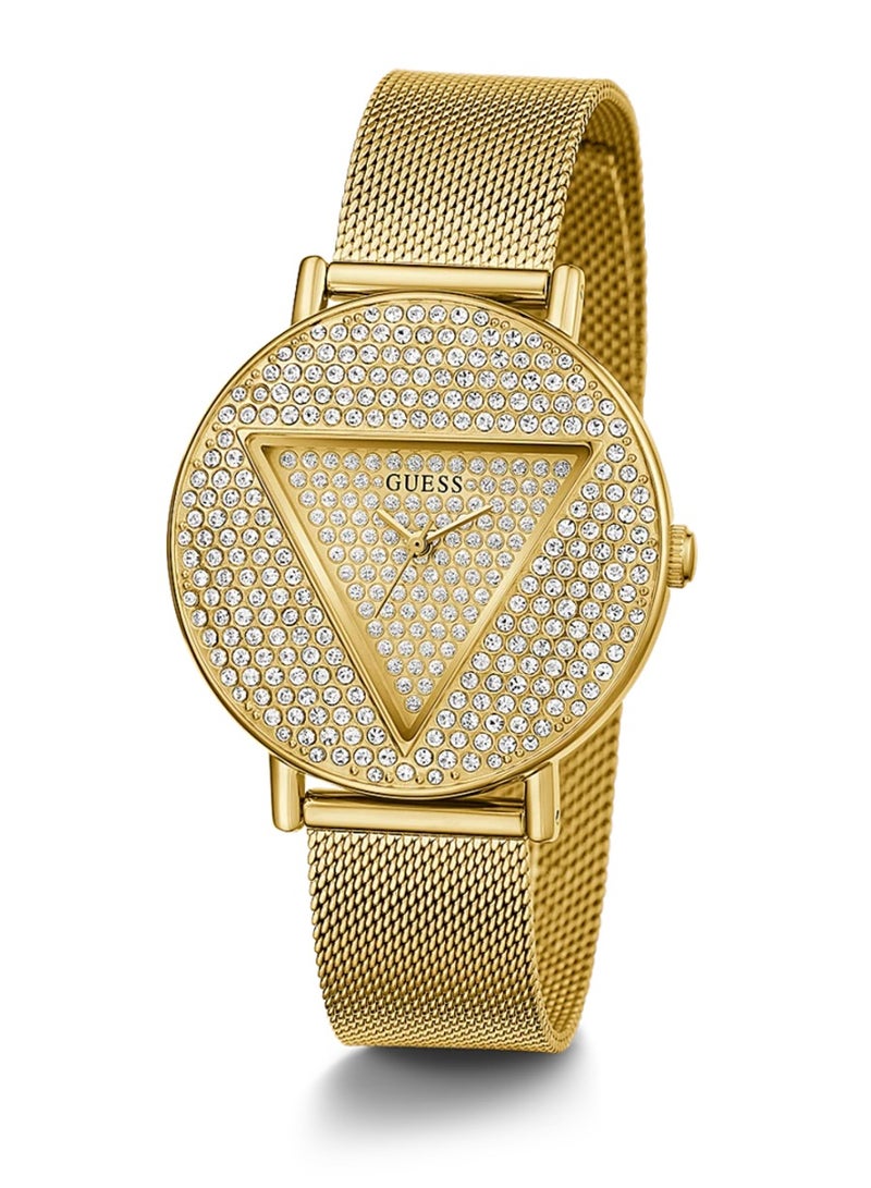 GUESS ساعة يد نسائية من Iconic باللون الذهبي هيكل ذهبي اللون من الستانلس ستيل/شبكة GW0477L2 - 36 ملم - Image 5