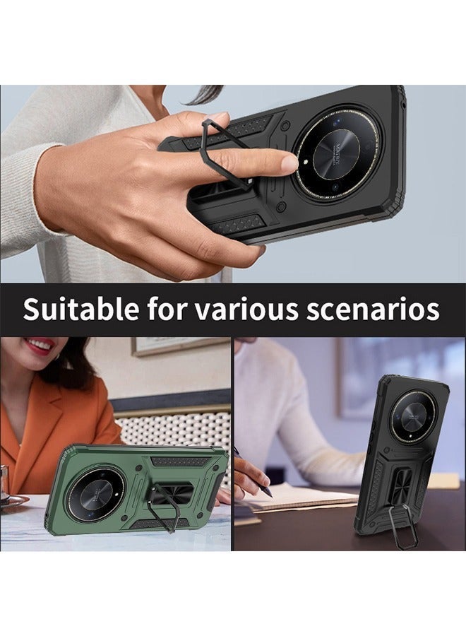 X-level Honor X9B 5g Case Cover with Ring Kickstand Stand Back Protective Armor Dual Layer Shockproof Anti-Scratch Cover Protector Car Mount Comfortable Touch shell Phone Holder Accessory for Honor X50 5g - Image 5