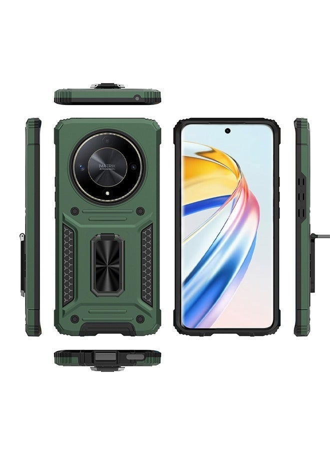 X-level Honor X9B 5g Case Cover with Ring Kickstand Stand Back Protective Armor Dual Layer Shockproof Anti-Scratch Cover Protector Car Mount Comfortable Touch shell Phone Holder Accessory for Honor X50 5g - Image 2