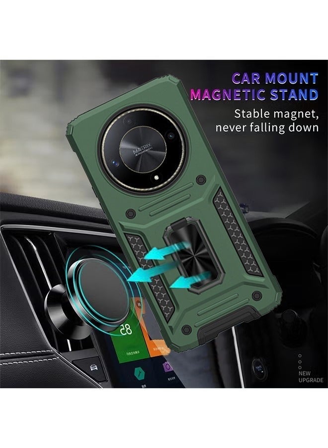 X-level Honor X9B 5g Case Cover with Ring Kickstand Stand Back Protective Armor Dual Layer Shockproof Anti-Scratch Cover Protector Car Mount Comfortable Touch shell Phone Holder Accessory for Honor X50 5g - Image 4