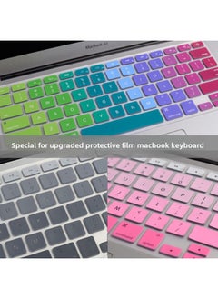 Applicable To MacBook Apple Protective Film 15 Gradient Dazzling Rainbow 13pro Apple Keyboard Film Air Dust Cover-Color:Strip Packaging-Size:US Version 11.6Air(A1370/A1465)