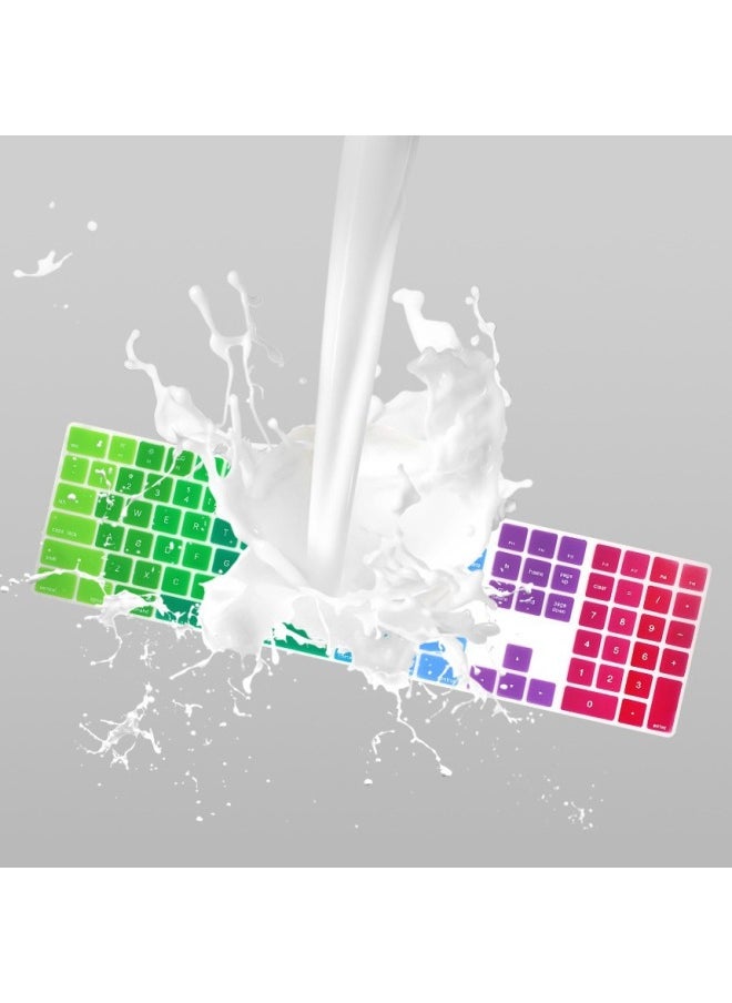Generic - Applicable To MacBook Apple Protective Film 15 Gradient Dazzling Rainbow 13pro Apple Keyboard Film Air Dust Cover-Color:Strip Packaging-Size:US Version 11.6Air(A1370/A1465) - Image 1
