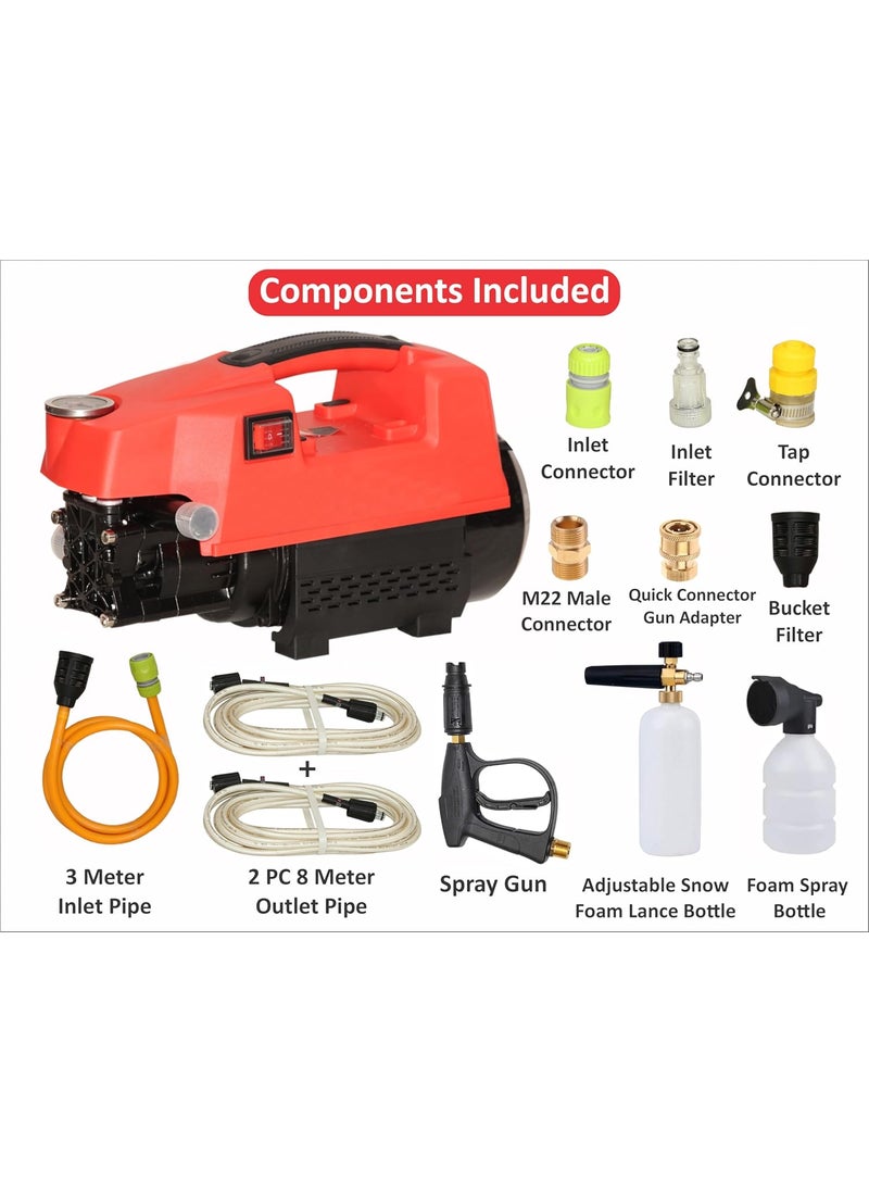 Digital Craft Digital Craft Car Washer 220v Electric Home Portable Brush The Car Water Grab High Power Strong Washing Machine 2300W High Pressure Clean MachineWasher Pipe 8MTR with ConnectorSnow Foam Lance Gun  - Image 2