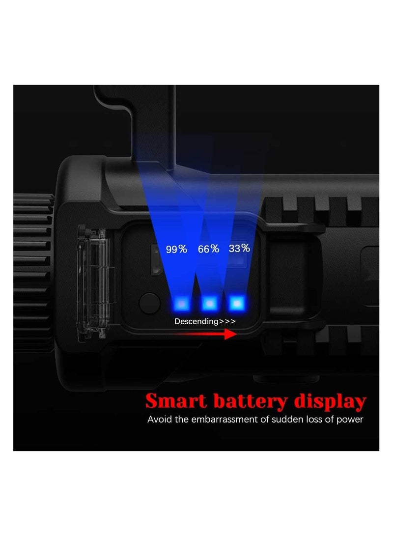 Rechargeable LED Flashlight, Super Bright Waterproof Powerful Flashlight with 4 Modes, Tripod Stand and USB Port, Suitable for Camping, Model W591 - Image 5