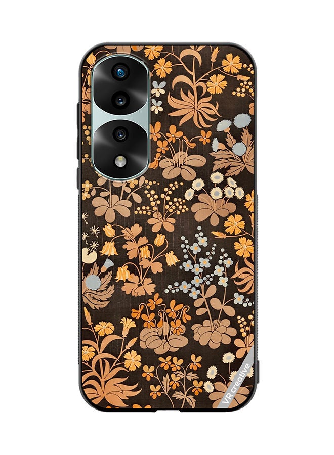 VR CREATIVE Protective Case Cover For Honor 70 Pro Brownie Flower Design Multicolour - Image 1