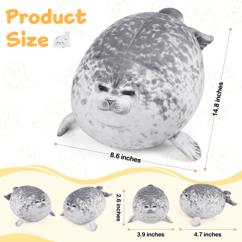 KMUYSL Toys for Ages 0 1 2 3 4 5 6 7 8 Years  Plush Mommy Stuffed Animal with 4 Babies in Her Tummy Soft Plush Toys Set Christmas Birthday Gifts for Girls Boys Baby Toddler Kids Seal Toys - Image 3
