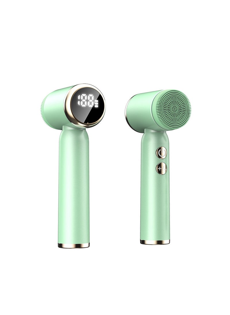Generic - New Electric Facial Cleansing Brush Silicone Beauty Device Face Washing Cleaning Tool Deep Clean Pore Cleanser Green (shown) MZ400 - Image 1