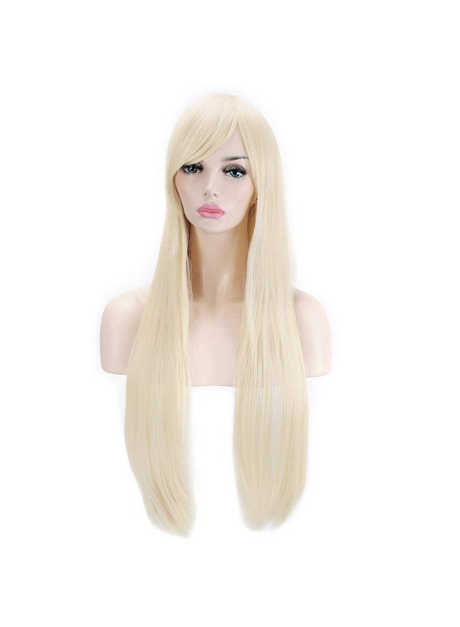 Akstore Wigs 32 inch Long Straight Anime Fashion Women's Cosplay Wig(Blonde) - Image 3