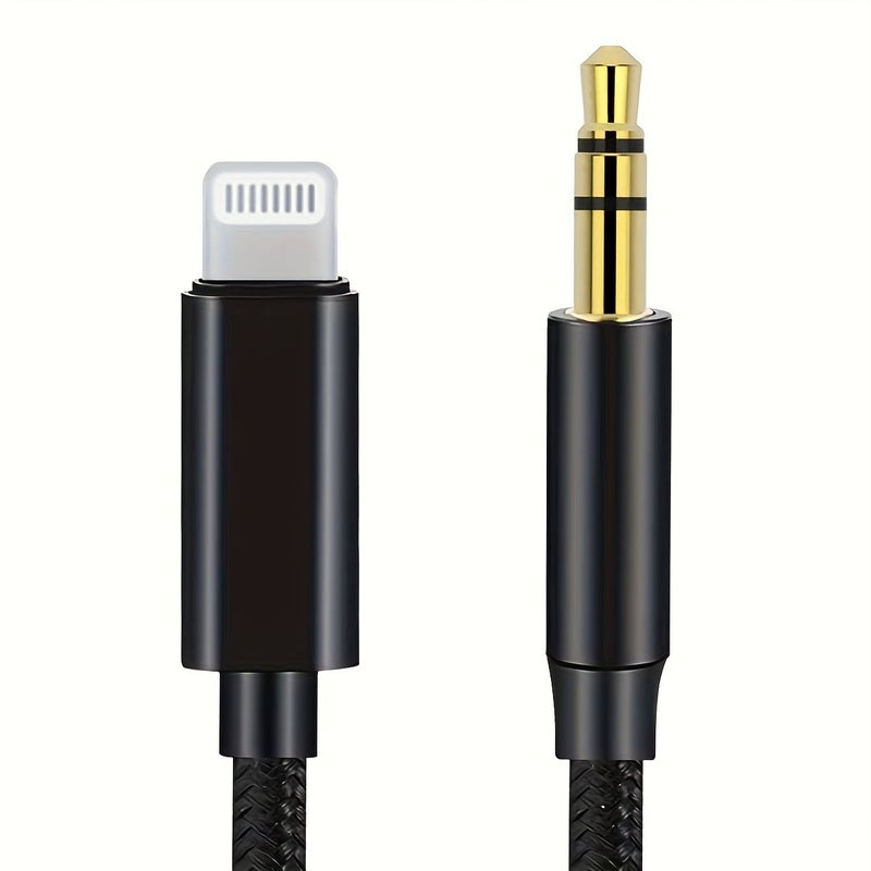 Aux Audio Cable 8 Pin To 3 5mm Jack Silvery Connector For iPhone Car Headphone Headset Adapter Speaker Cord - Image 1