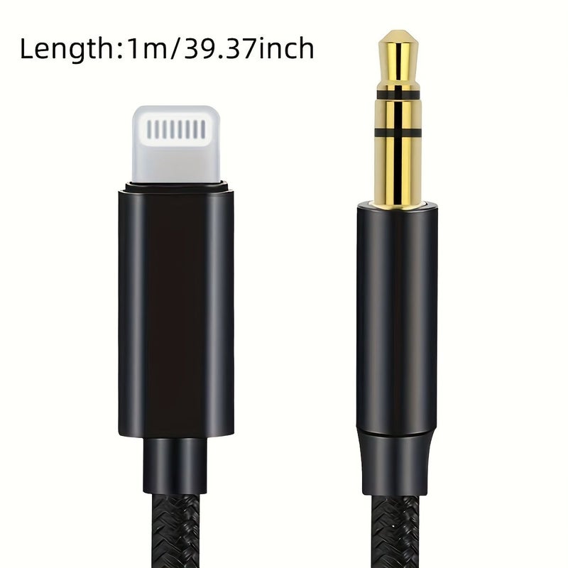 Aux Audio Cable 8 Pin To 3 5mm Jack Silvery Connector For iPhone Car Headphone Headset Adapter Speaker Cord - Image 4