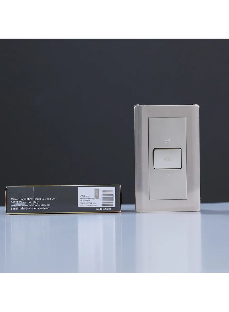 milano دانوب هوم - مفتاح دبل 45A ميلانو مع نيون (3X6) ذهبي - Image 4