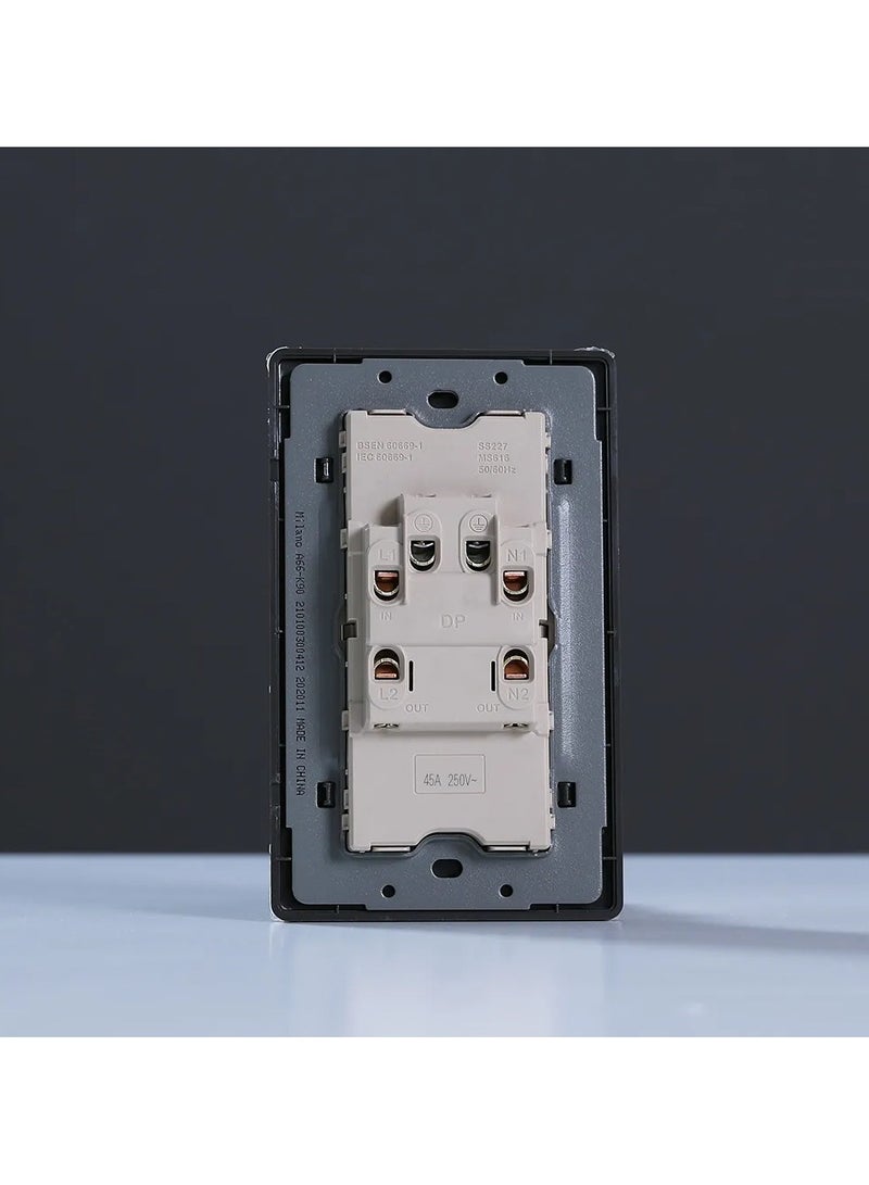 milano دانوب هوم - مفتاح دبل 45A ميلانو مع نيون (3X6) ذهبي - Image 3