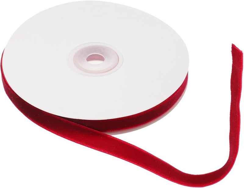 Red Velvet Ribbon For Gift Wrapping DIY Crafts Bows And Festive Decorations - Image 2