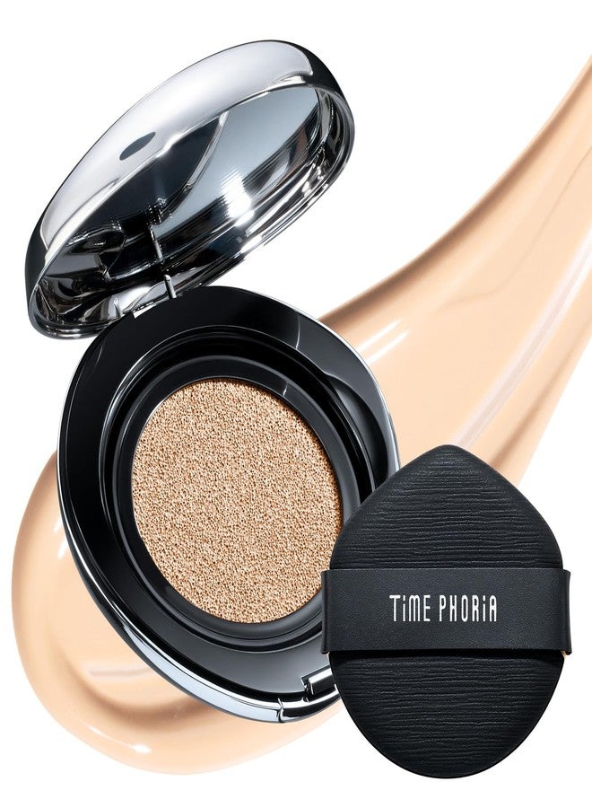 TIMEPHORIA Timeless Lumina Matte Cover Cushion Foundation -01 Creme, Full Coverage Air Cushion, Lightweight & Natural Flawless Matte Finish, 12H Oil Control, Long-Lasting, Waterproof, Sweatproof - Image 1