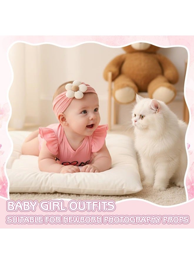 Guiqulai Baby Girl Gifts, Baby Shower Gifts for Girls, New Mom Gifts Baby Girl Gift Baskets Elephant Baby Milestone Blanket Mommy and Baby Canvas Pouch Set Pregnancy Gifts for Women and Baby - Image 5