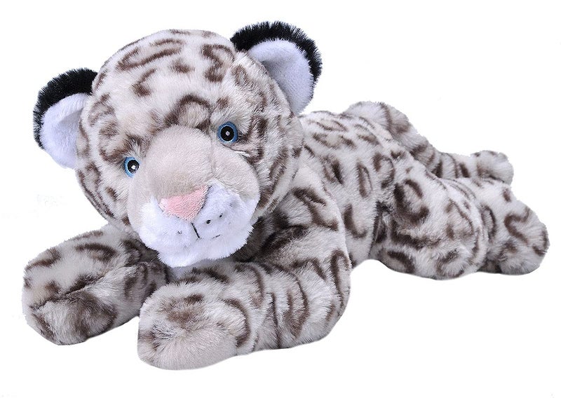 Wild Republic EcoKins Snow Leopard Stuffed Animal 12 inch, Eco Friendly Gifts for Kids, Plush Toy, Handcrafted Using 16 Recycled Plastic Water Bottles - Image 1