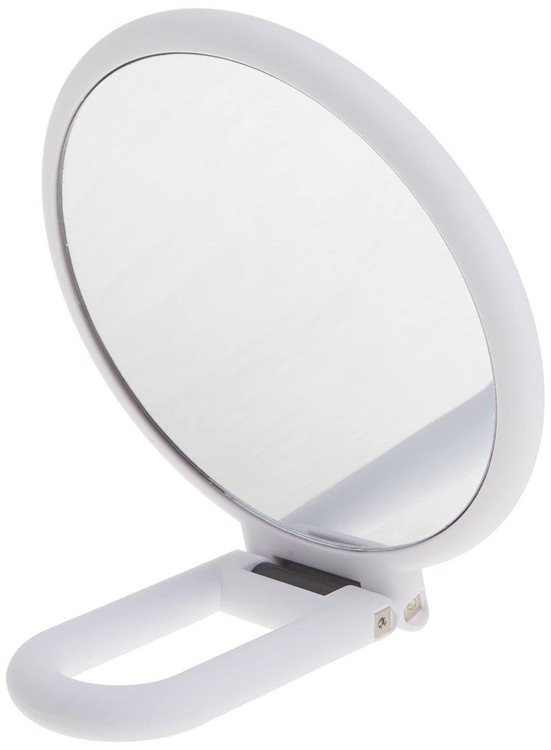 Danielle Soft Touch Hand Held Mirror  White - Image 2