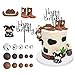 Tarocynn 20Pcs Cowboy Cake Decorations with Cowboy Hat Boots Cow Cake Topper Birthday Party Baby Shower Theme Party Decor - Image 2