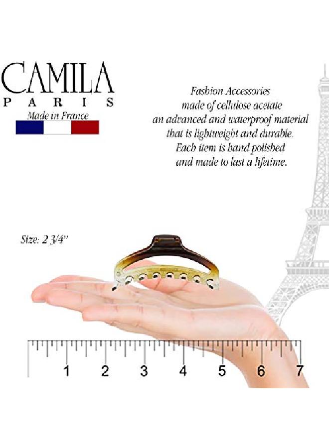 CAMILA Paris Cp2381 French Hair Clip For Women Small Narrow Cristal Girls Hair Claw Clips Jaw Fashion Durable And Styling Hair Accessories For Women Strong Hold No Slip Grip Made In France - Image 4