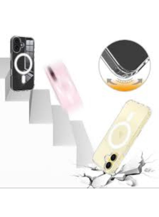 Apple iPhone 17 5G 2025 Magnetic Case, Slim Transparent Flexible TPU Shockproof Magsafe Back Phone Case (MCTPTN) - Clear - Image 3