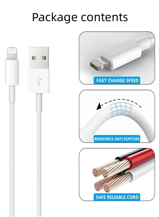 iPhone Charger, [Apple MFi Certified] 1M USB to Lightning Cable Power Fast Charging Cord Compatible with iPhone 14/13/12/11 Pro Max/XS MAX/XR/XS/X/8/7/Plus/6S/6/SE/5S/iPad