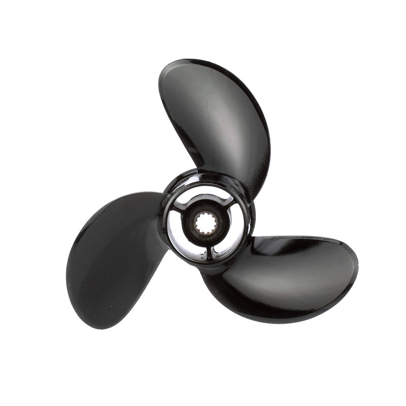 Quicksilver Black Diamond 3Blade Aluminum Propeller 87 dia x 5 pitch Right Hand