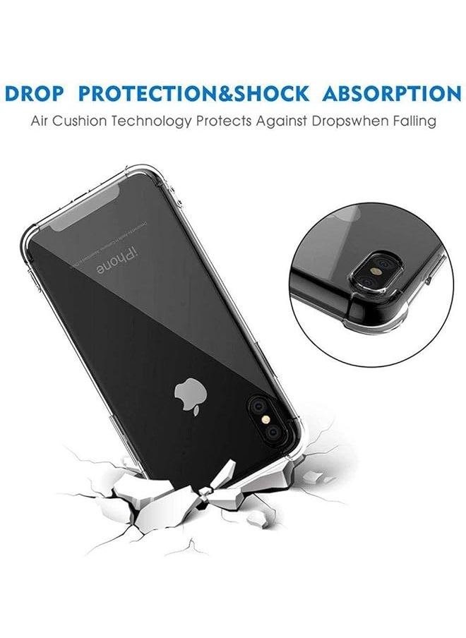 Iphone X Case Crystal Clear Cover Case Shock Absorption With Transparent Hard Plastic Back Plate And Soft Tpu Gel Bumper Clear