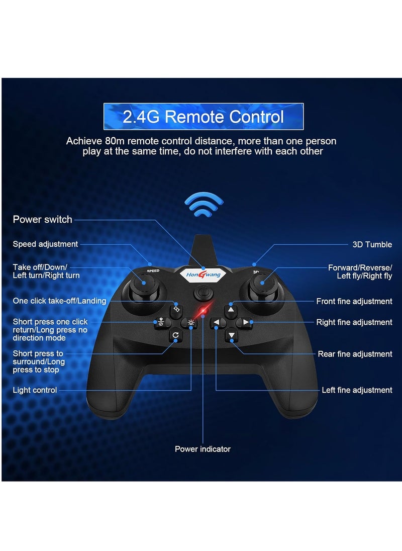 RC Aeroplane 2.4GHz Remote Controlled Aeroplane L0712 Quadcopter Floating Fighter Plane RC Aeroplane RTF for Beginners, Children and Adults, APlane Toy with Coloured Lights USB Charging