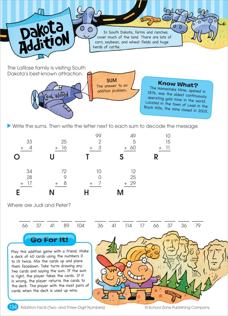 School Zone Big Third Grade Workbook: 320 Pages, 3rd Grade, Reading, Writing, Math, Science, History, Social Science, Critical Thinking, Ages 8-9 - Image 4