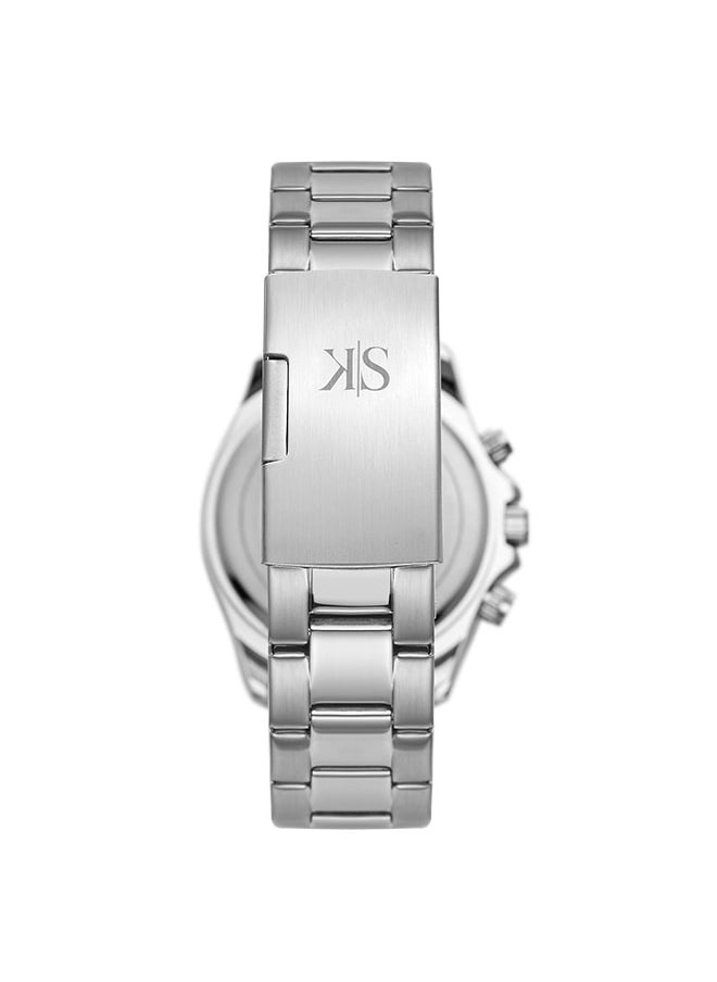 KENNETH SCOTT - Men's Chronograph Tonneau Shape Stainless Steel Wrist Watch K22142-SBSB - 38.5 Mm - Image 1