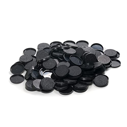 EasyPegs 32mm Textured Plastic Round Bases or 126 inch Wargames Table Top Games 120 Count - Image 1